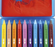 EBERHARD FABER Bad-Buntstifte 10 Stifte und 5 Motiv-Schablonen (Fisch, Seestern, Palme, Segelboot, Koralle)