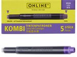 ONLINE® Tintenpatronen für Füller lila
