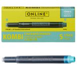 ONLINE® Tintenpatronen für Füller türkis-blau