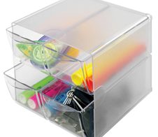 Aufbewahrungsbox Deflecto "Cube" 15,3 x 15,3 x 18,2 cm transparent