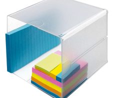 Aufbewahrungsbox Deflecto "Cube" 15,3 x 15,3 x 18,3 cm transparent