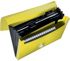 LEITZ Fächermappe DIN A4 5-Fach  gelb