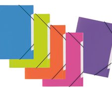 PAGNA Ordnungsmappe DIN A4 5-Fach  1x hellblau, hellgrün, orange, pink, lila