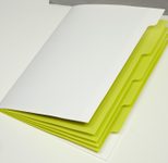 PAGNA Ordnungsmappen DIN A4 5-Fach  1x weiß-hellblau, hellgrün, orange, pink, lila