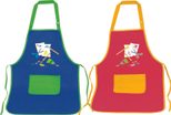 BRUNNEN unisex Kinder-Malschürze rot/gelb, blau/grün