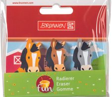 BRUNNEN Radiergummis braun, grau, beige