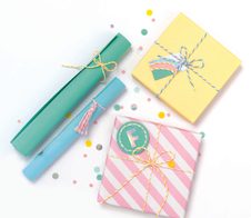 folia Kordeln Pastell weiß -orange, -rot, -blau, -braun, -schwarz