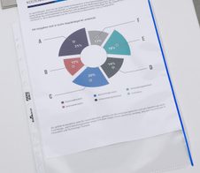 DURABLE Prospekthüllen DIN A4 0.08 mm blau