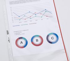 DURABLE Prospekthüllen DIN A4 0.08 mm rot