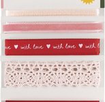 folia Geschenkbänder Rosy Love rot/weiß