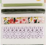 folia Geschenkbänder Flower Fields grün/weiß