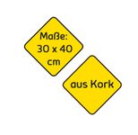 Idena Pinnwand mit Zubehör 40,0 x 30,0 cm Kork braun