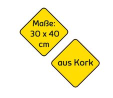 Idena Pinnwand mit Zubehör 40,0 x 30,0 cm Kork braun