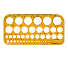 ARISTO Zeichenschablone orange-transparent