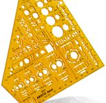 ARISTO Zeichenschablone gelb-transparent