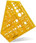 ARISTO Zeichenschablone gelb-transparent