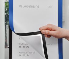 magnetoplan Magnetrahmen selbstklebend A4 blau