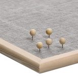 Zeller Pinnwand 80,0 x 60,0 cm Leinen grau