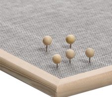 Zeller Pinnwand 80,0 x 60,0 cm Leinen grau