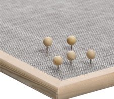 Zeller Pinnwand 40,0 x 30,0 cm Leinen grau