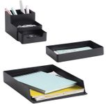 Zeller Schreibtisch-Organizer 15,3 x 11,2 x 9,3 cm schwarz