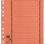 OXFORD Trennblätter DIN A4 250 g/m² orange