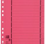 OXFORD Trennblätter DIN A4 250 g/m² rot