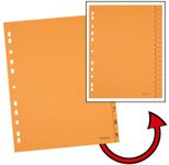 Trennblätter DIN A4 0-9 orange, 250 g/qm, 100 St.