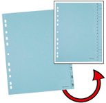 Trennblätter DIN A4 0-9 blau, 250 g/qm, 100 St.