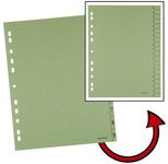 Trennblätter DIN A4 0-9 grün, 250 g/qm, 100 St.