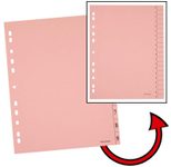 Trennblätter DIN A4 0-9 rosa, 250 g/qm, 100 St.