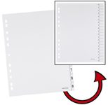 Trennblätter DIN A4 0-9 weiß, 250 g/qm, 100 St.