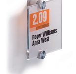 DURABLE Türschild 10,5 x 10,5 cm transparent