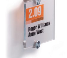 DURABLE Türschild 10,5 x 10,5 cm transparent