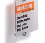 DURABLE Türschild 14,8 x 14,8 cm transparent