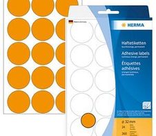 HERMA Klebepunkte Ø 32,0 mm leuchtorange