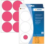 HERMA Klebepunkte Ø 50,0 mm leuchtrot