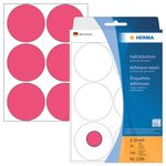 HERMA Klebepunkte Ø 50,0 mm leuchtrot