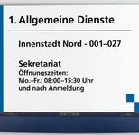 DURABLE Türschild 14,9 x 10,55 cm dunkelblau