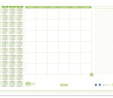 Ursus Schreibtischunterlage 52,5 x 37,5 cm weiß/grün