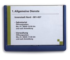 DURABLE Türschild 21,0 x 14,85 cm dunkelblau
