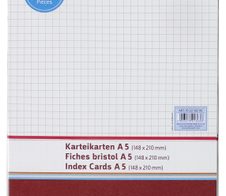 BRUNNEN Karteikarten DIN A5 kariert weiß