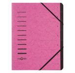 PAGNA Ordnungsmappe DIN A4 7-Fach  dunkelrosa