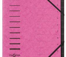 PAGNA Ordnungsmappe DIN A4 12-Fach  dunkelrosa