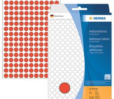 HERMA Klebepunkte Ø 8,0 mm rot