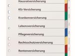 DURABLE Ordnerregister Vollformat blanko mit Deckblatt Versicherungen DIN A4