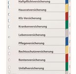 DURABLE Ordnerregister Vollformat blanko mit Deckblatt Versicherungen DIN A4
