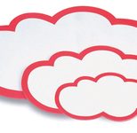 magnetoplan Moderationskarten 43,0 x 26,5 cm weiß/rot