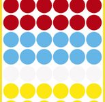 AVERY Zweckform Klebepunkte Ø 12,0 mm rot, weiß, grün, blau, gelb