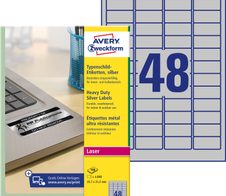 AVERY Zweckform Typenschildetiketten 45,7 x 21,2 mm